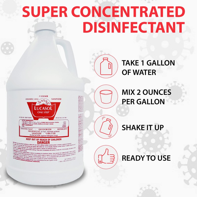 Lucasol ONE Step Hospital Grade Disinfectant (Gallon)