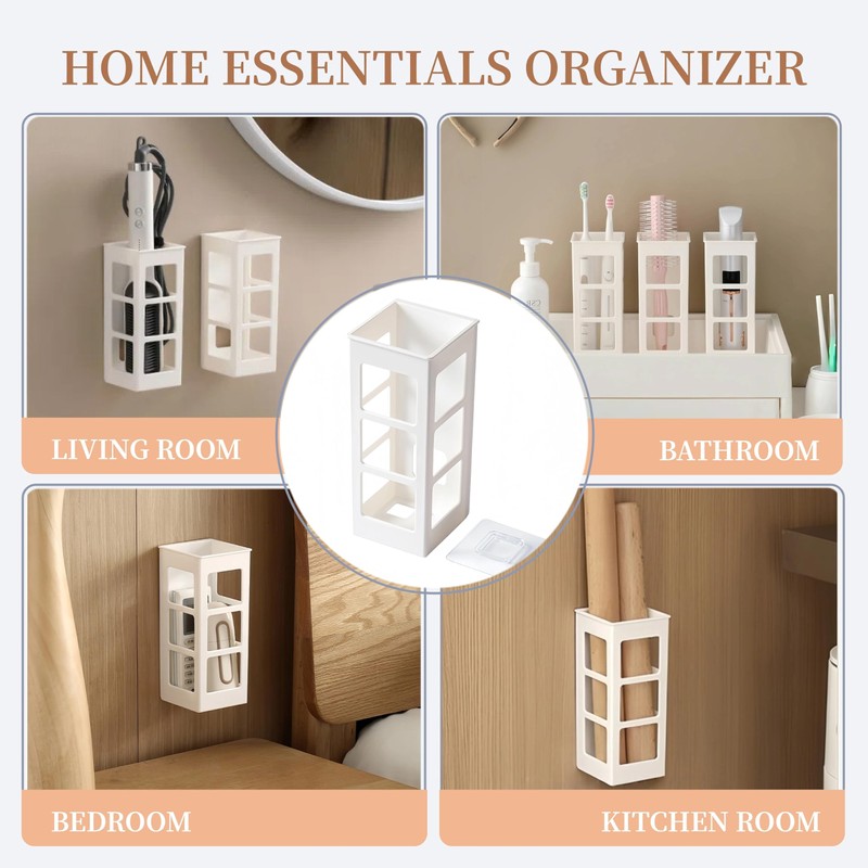2 Set Hair Tool Organizer Wall Mount, Hanging Bathroom Hair