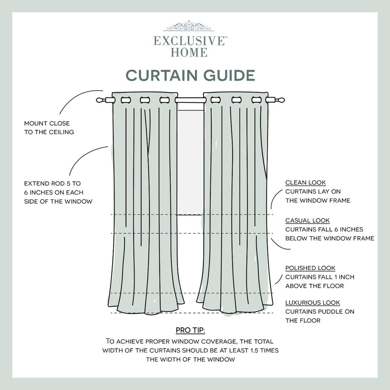 ELLE DECOR Peconic Light Filtering Back Tab Rod Pocket Curtain