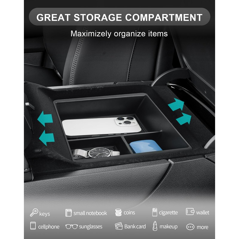 CDEFG for 2025 Armada Center Console Organizer Compatible with 2025