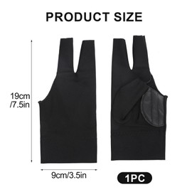 MSKS 3 Fingers Show Gloves Quick-Dry Breathable Anti Slip Billiard Glove Snooker Billiard Pool Gloves Billiard Accessories for Billiard Shooters Left Hand for Men Women