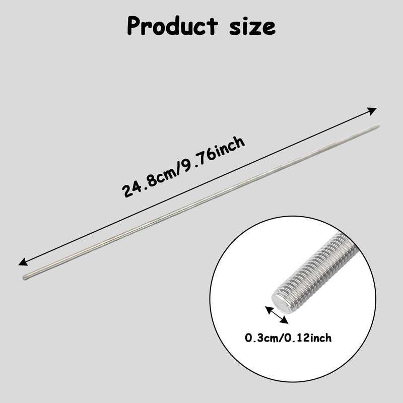 ALLY-MAGIC Threaded Rod, Fully Threaded Rod, Threaded Rod M3, Threaded