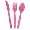 Heavy Duty Plastic Cutlery 48-Piece Set (Spoons, Forks, Knives)