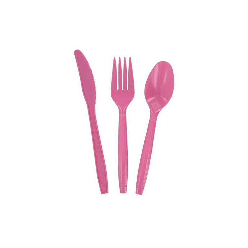 Heavy Duty Plastic Cutlery 48-Piece Set (Spoons, Forks, Knives)