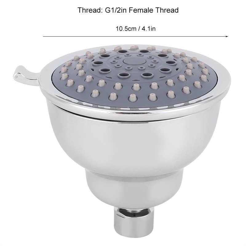 G1/2in 5 Functions Adjustable Shower Head Top Spray Head for
