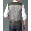 Gihuo Men's Mesh Multi Pockets Outdoor Fishing Safari Travel Vest(Army