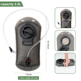 Hydration Bladder for Hiking Backpack – 2.5L Leak-Proof Water Reservoir, Hydration Pack for Camping, Cycling, Running – Ideal for Outdoor Adventures