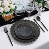 Supernal 360pcs Black Plastic Silverware Heavy Duty Black Plastic Utensils