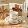 Sweese 18 Pieces Porcelain Dinnerware Set, Modern Dish Set for