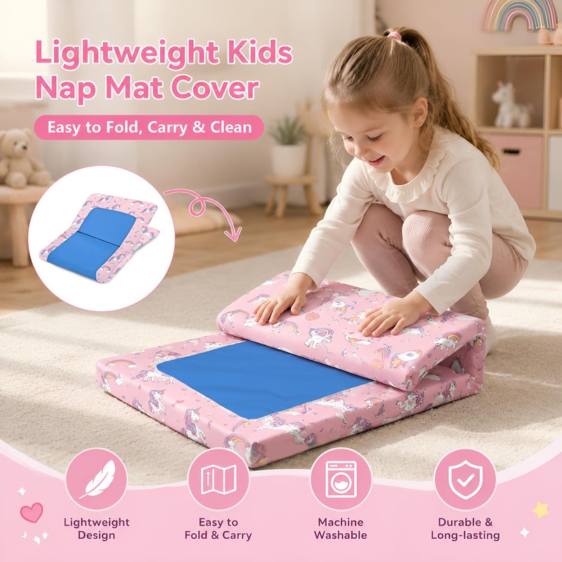 2 Pack Nap Mat Cover for Kindermat, 24” x 48”,