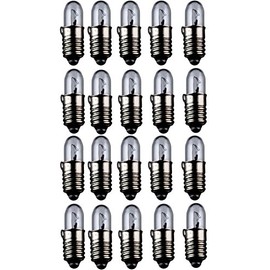 Set of 20 WireThinx Small Lamps Subminiature 1.00 W 12 V Socket E5.5 4.7 x 15 mm L-55