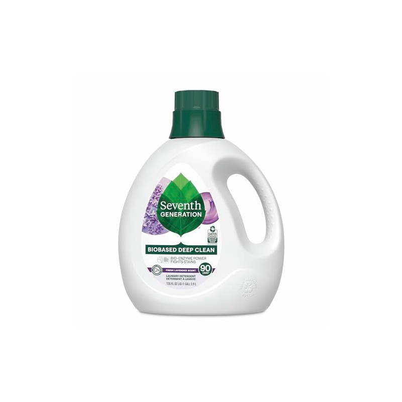Seventh Generation Liquid Laundry Detergent, Fresh Lavender Scent, 90 Loads,