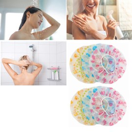 8 Pack Shower Caps Premium Waterproof Bath Caps for Women & Men, Waterproof Elastic Shower Cap Hair Protection for Bathing (8pcs Multicolor)