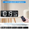 Large Digital Wall Clock with Remote Control 17.2" LED Large