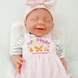 Silicone Reborn Baby Dolls Full Body 17 Inch 1:1 Lifelike Newborn Baby dolls Non Vinyl Realistic Baby doll Washable Silicone Babies Sleeping Reborn baby Interactive Baby doll with Accessories(Nude)