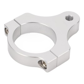 Clip-on Steering Damper Clamp, 41 mm Steering Damper Fork Frame Mounting Clamp, Universal Vibration Reduction Damper Fork Mount Made of Aluminium Alloy for Motorcycles (Silver)