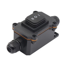 IP68 Waterproof Junction Box + 12V 3-Speed Rocker Switch Set Outdoor 2 Way Plug Line Wire Range 4 to 8mm VCXN