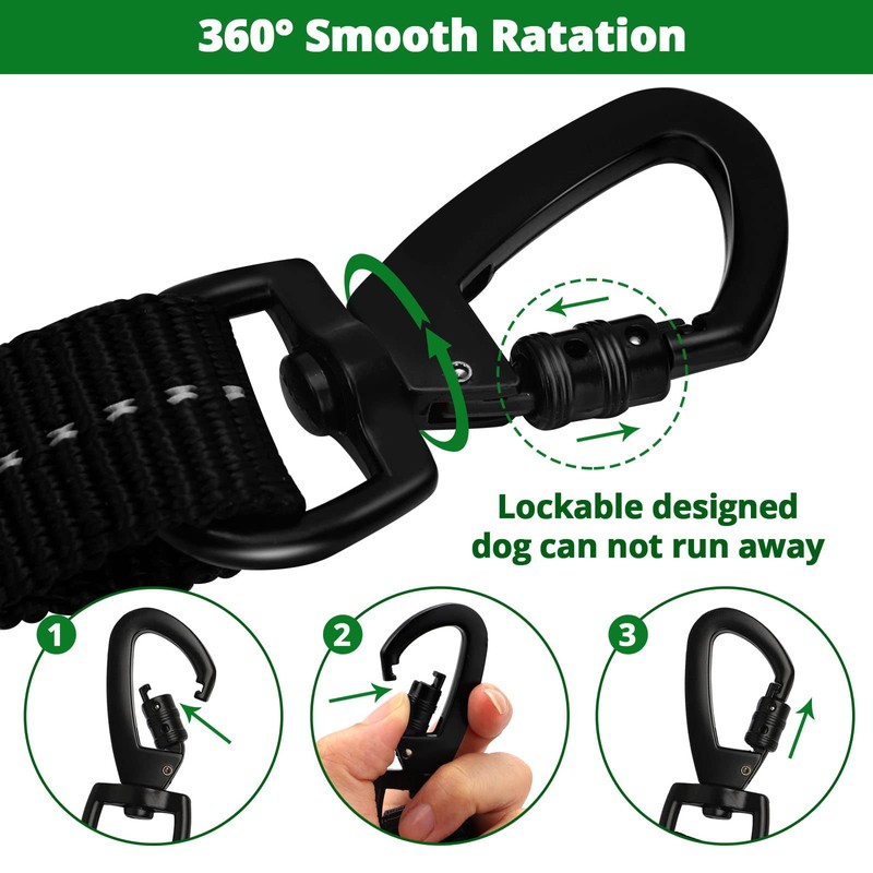 Rope Dog Leash 6 FT: Heavy Duty Leashes with Swivel