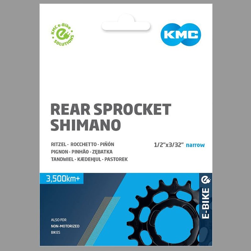 KMC Shimano Narrow Rear Sprocket, Black, 18T
