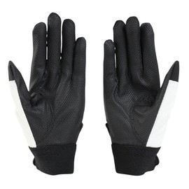 UA Clean Up Batting Gloves 6001310 (002), Black, White, Black, Small