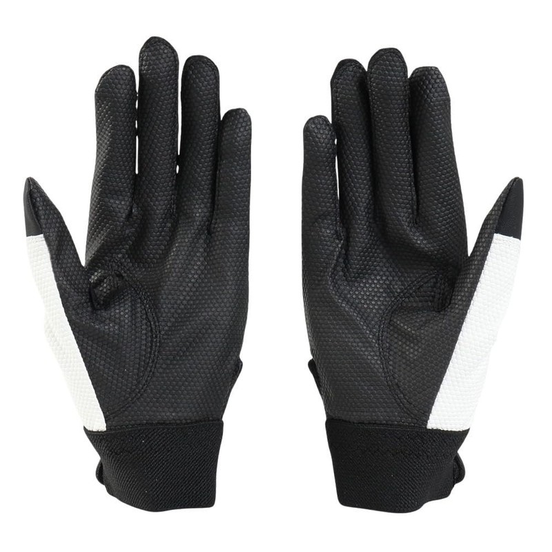 UA Clean Up Batting Gloves 6001310 (002), Black, White, Black,