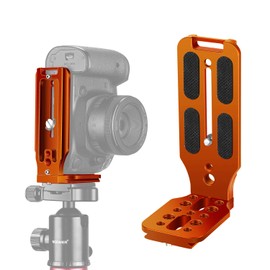 NEEWER L-shaped holder, vertical QR plate, universal DSLR camera, L holder with 1/4 inch screw Arca base, compatible with DJI Ronin Zhiyun Weebill Nikon Canon Sony Panasonic DSLR camera (orange)
