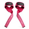 FitKulture Lifting Straps 25" Cotton Pair Wrist Supports (Pink)