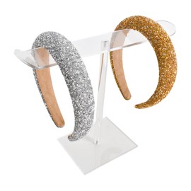 SAVOSWEET Acrylic Headband Holder, Acrylic Headband Stand for Your Dressing Table, Transparent Acrylic Headband Holder for Organised Accessories, Headband Holder Made of Robust Acrylic