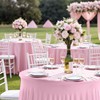 1 Pack Pink Round Tablecloth, Party Tablecloth for 5FT Round