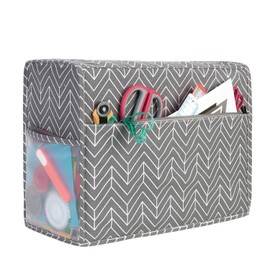 Yarwo Sewing Machine Cover, Dust Cover with Pockets for Most Standard Sewing Machines and Accessories, Ripple