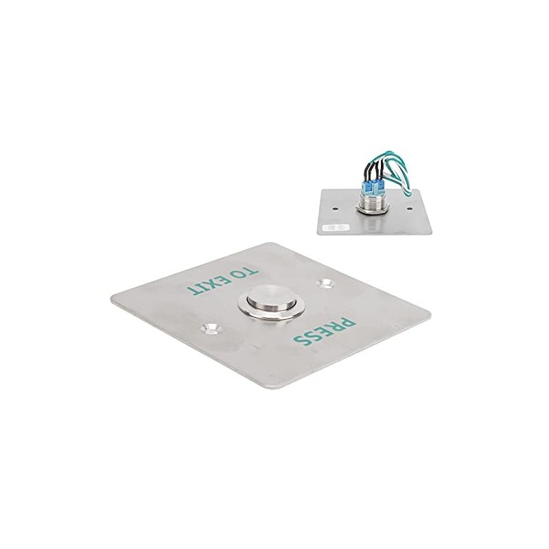 Momentary Push to Exit Button Switch Stainless Steel Panel Door