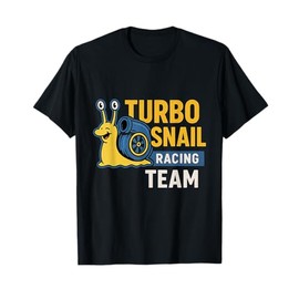 Turbo Snail Racing Team Funny JDM Turbocharger Cartoon T-Shirt