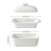 FE Butter Dish, 10 oz Ceramic Butter Keeper with Water
