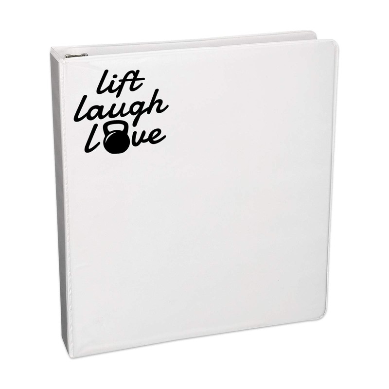 Lift Laugh Love Decal Notebook Car Laptop 5.5" (Black)