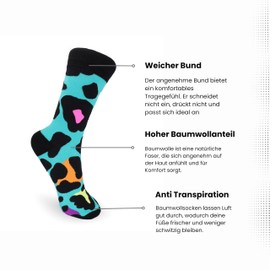 Colourful Socks Tennis Socks with Pattern Long Socks for Men and Women Casual Socks Embroidered Logo, Colourful Leopard Print
