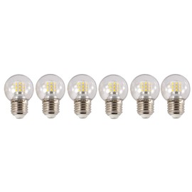 A15 LED Bulb G45 7W Mini Globe LED Bulb LED Candelabra Bulb for Ceiling Fan Decorative Lights, E26/E27 Medium Base,7W(60W Equivalent),AC85-265V,Not Dimmable,Warm White 3000K,6 Pack