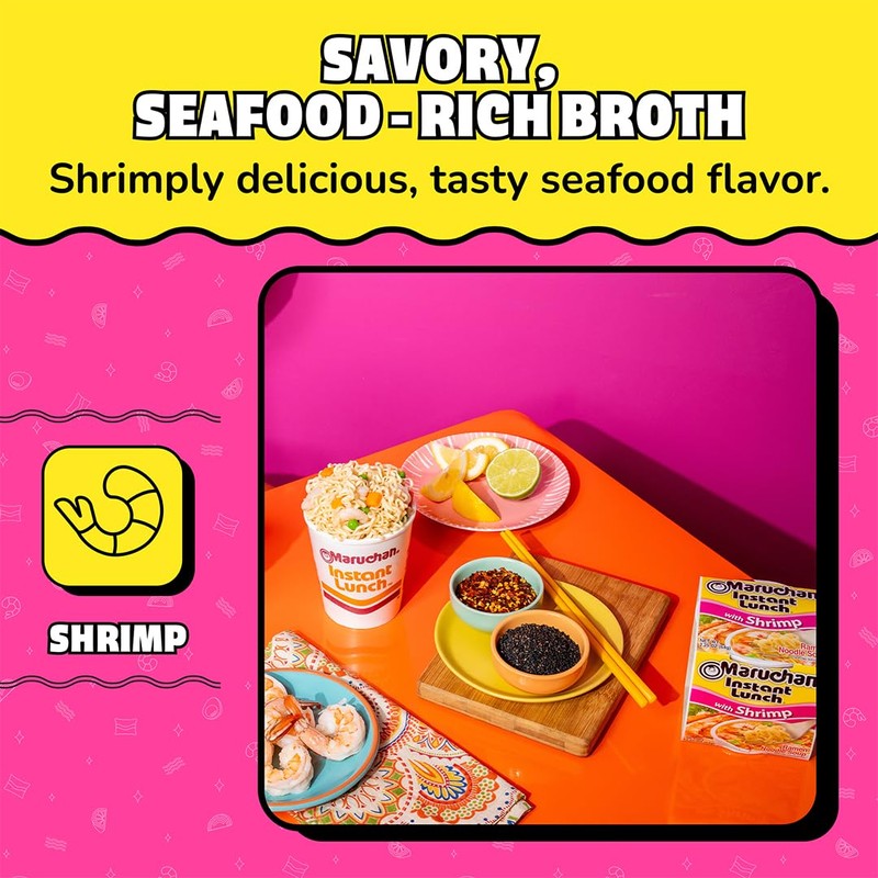 Maruchan Ramen Shrimp Flavor, 2.25 oz, 12 ct