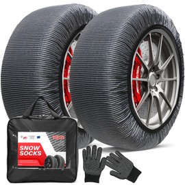 K-Musculo Snow Socks for Tires, Snow Socks Snow for Car SUV Pickup Easy to Use, Ultimate Grip, Washable.100 KM Safely In The Snow, EU EN-16662-1 Certififed(2 PACKS)-S