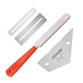 Alnicov Stainless Steel Guitar Tool Kit - Fret Crowning File, Rocker, Fingerboard Protectors Set, Leveling Grinding Tool for Luthier and Guitar Players
