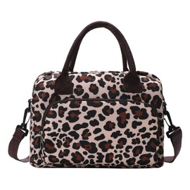 Insulated Lunch Bag Women Men Work Adult Cooler Bag Lunch Box Container Large Lunch Bag Lunch Bag for Work Office Picnic (Leopard Print)