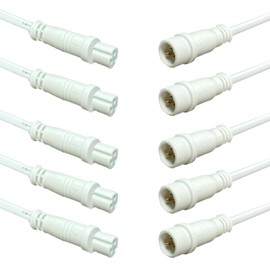 NEWNEWLIU 3 Wire Waterproof Connector,22AWG 3 Pin Electrical Connector,11.8in/30cm Wire Waterproof Male Female Connector for Car, Truck, Boat,Indoor/Outdoor LED Strip Lights(5Pairs)