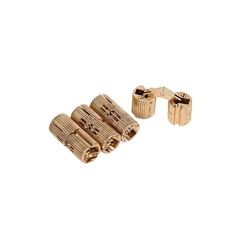 Samfox Cylinder Hinges, Concealed Drum Hinges, Invisible Hinges, Brass, Concealed
