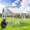 MAGIC UNION Large Dog Kennel with Rotating Feeder Bowls, Outdoor