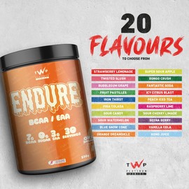 TWP Nutrition Platinum Series Endure, EAAs & BCAAs Electrolyte Blend Pre, Intra and Post Workout, Zero Sugar, 510g and 30 Servings, 20 Great Flavours (Orange Dreamsicle)