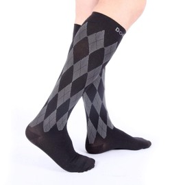 Doc Miller - Calcetines de compresión con punta cerrada, 1 par de 20-30 mmHg hasta la rodilla