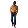 ARIAT Men Solid Twill Classic Fit Shirt Tan