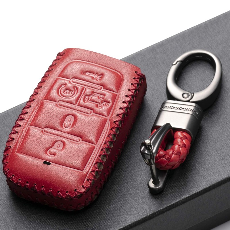 Vitodeco Genuine Leather Smart Key Fob Case Cover Protector Compatible