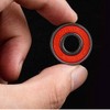 GCA Red Silver ABEC-9 608 RS Skateboard Longboard Bearings (8PCS)