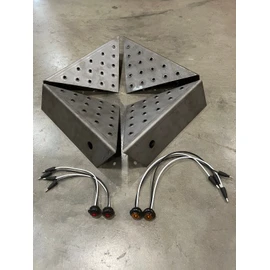 D2E Trailers SLIMLINE F/R w/LED Lts Trailer Fender Side Step, Steel, Fender Side Bracket
