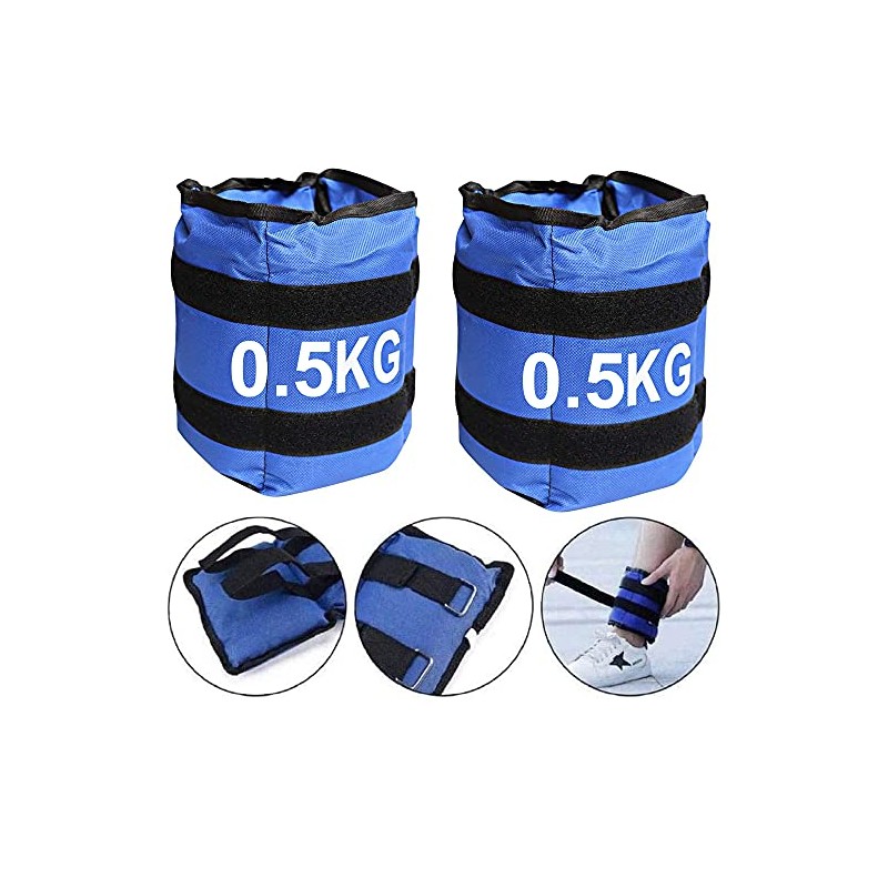 Pesas de Tobillo Ajustables para Fitness, WAYAMY 2 Pack Totalmente